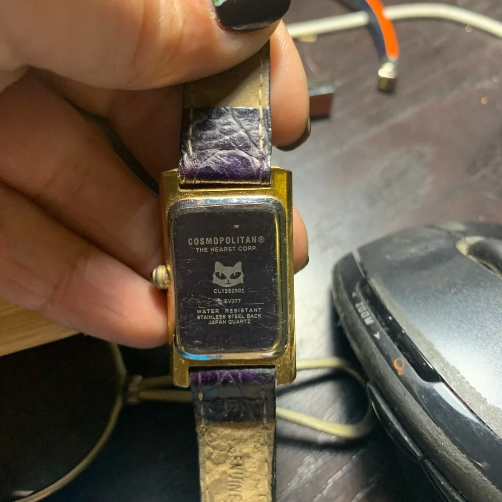 Elegant‎ Purple & Gold leather Fashion fun watch